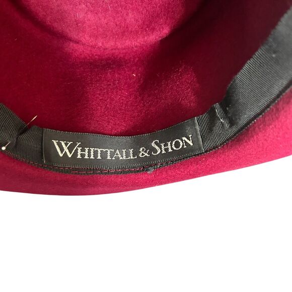 Vintage Whittall & Shon Doeskin 100% Felt Wool Burgundy Bollman Hat Co. USA - Picture 10 of 10